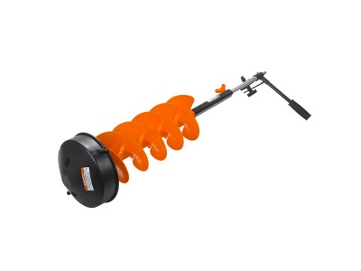 Nordic Legend Hardwater Lite E-Drill Combo, Cordless Nylon Ice Drill Auger 6" Dia. W/ICE Scoop Chipper/Universal Drill Adapter/Ice Fishing Rod Rack and 1 Set REPLACMENT Blades