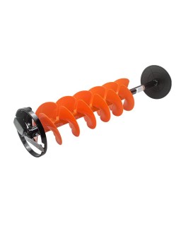 Nordic Legend Hardwater Lite E-Drill Combo, Cordless Nylon Ice Drill Auger 6" Dia. W/ICE Scoop Chipper/Universal Drill Adapter/Ice Fishing Rod Rack and 1 Set REPLACMENT Blades