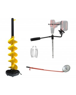 NORDIC LEGEND 8 INCH E-DRILL NYLON ICE AUGER EXTREME AUGER COMBO KIT