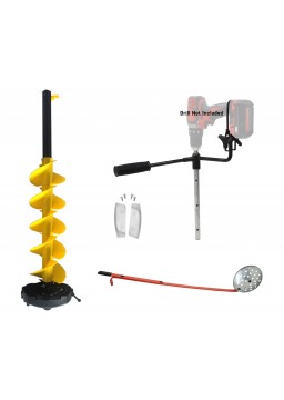 NORDIC LEGEND 8 INCH E-DRILL NYLON ICE AUGER EXTREME AUGER COMBO KIT