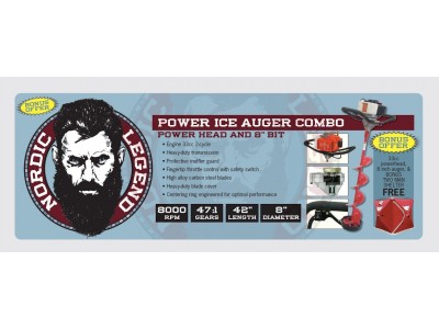 33cc Power Ice Auger and Portable Two Man Shelter Combo